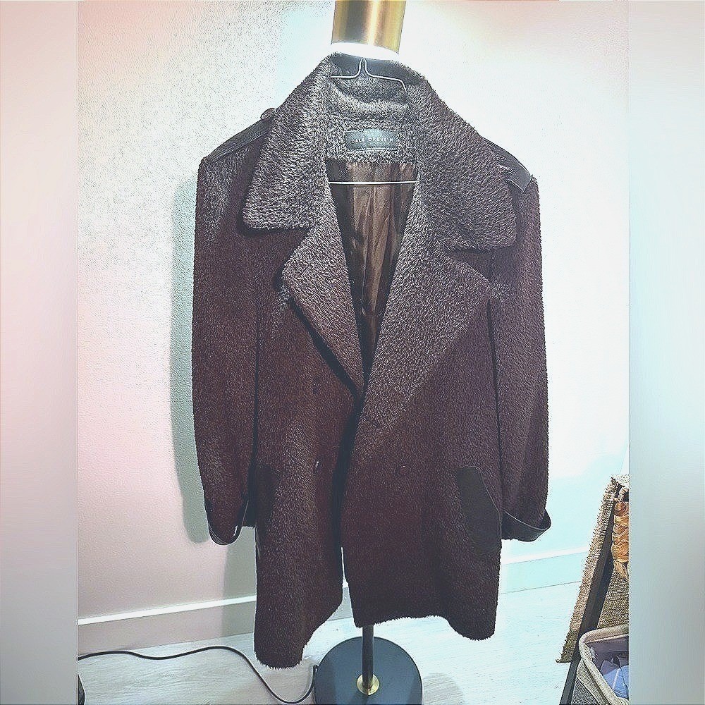 Dale‎ Dressin Leather coat Alpaca & Wool Natural fibers heavy dress trench LG